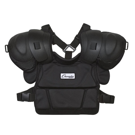 Champion Sports 16 in. Low Rebound Foam Professional Umpire Chest Protector, Black CH56030